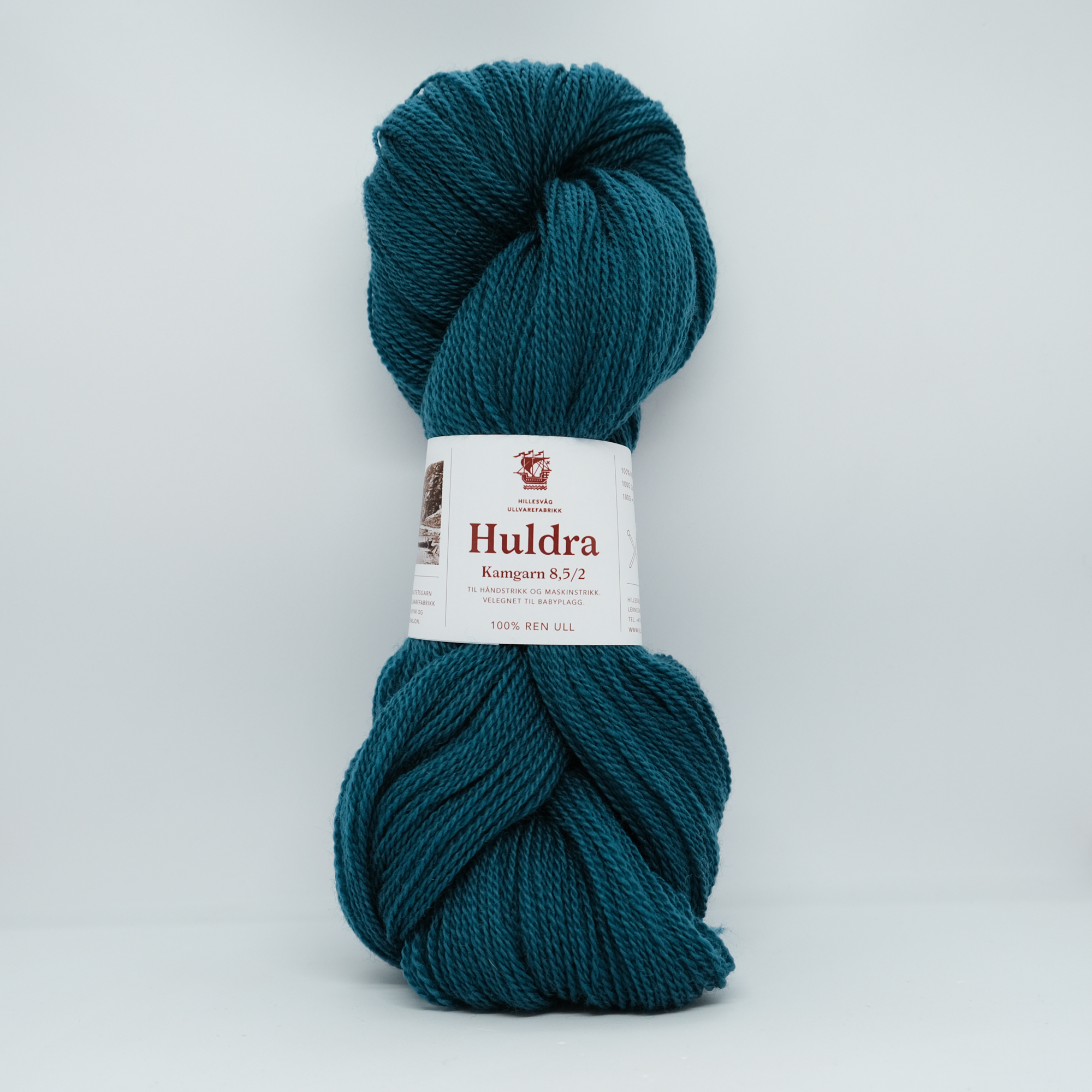 Huldra kamgarn 8,5/2, turkisblå (100 g hesper) - Bilde 2