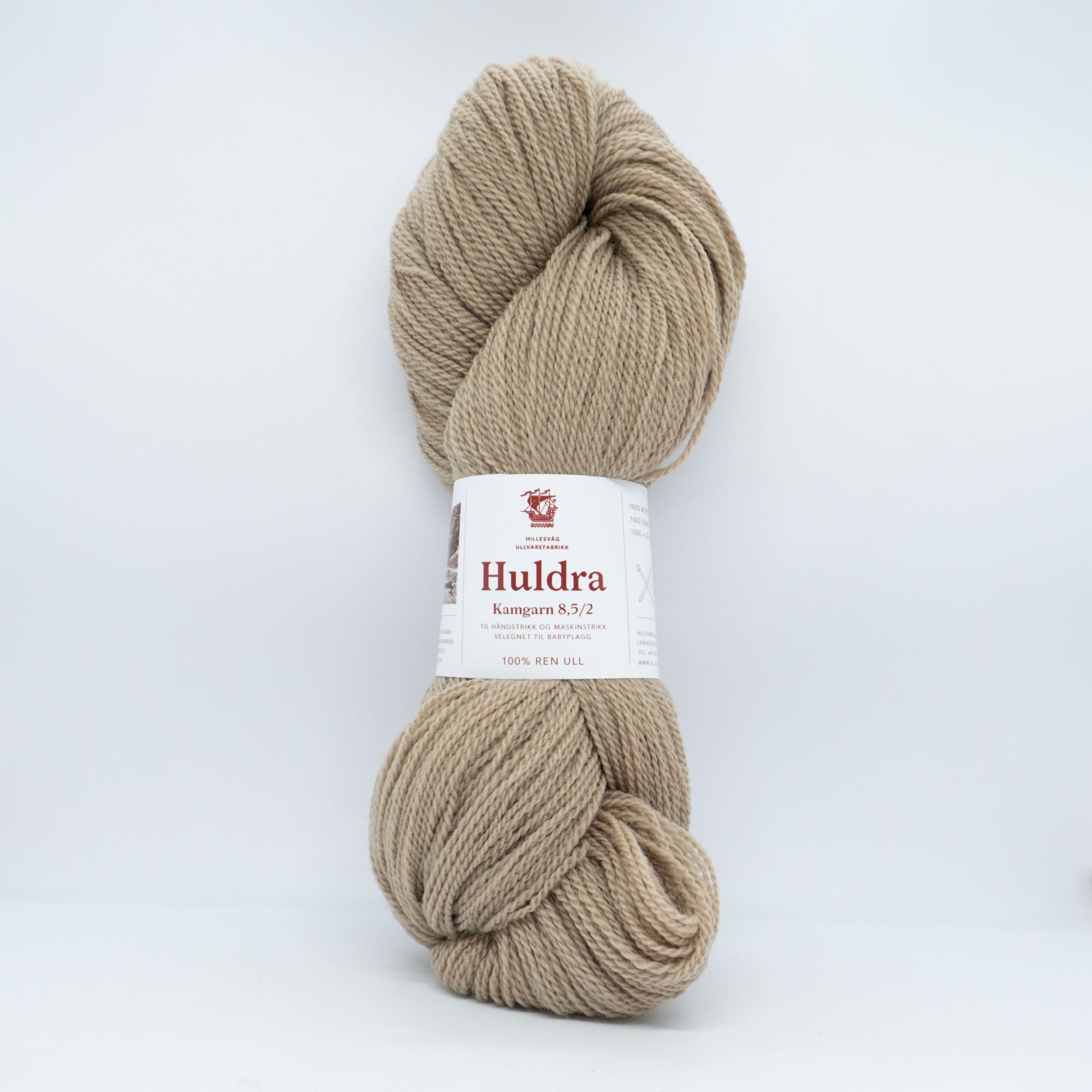 Huldra kamgarn 8,5/2, beige (100 g hesper) - Bilde 2