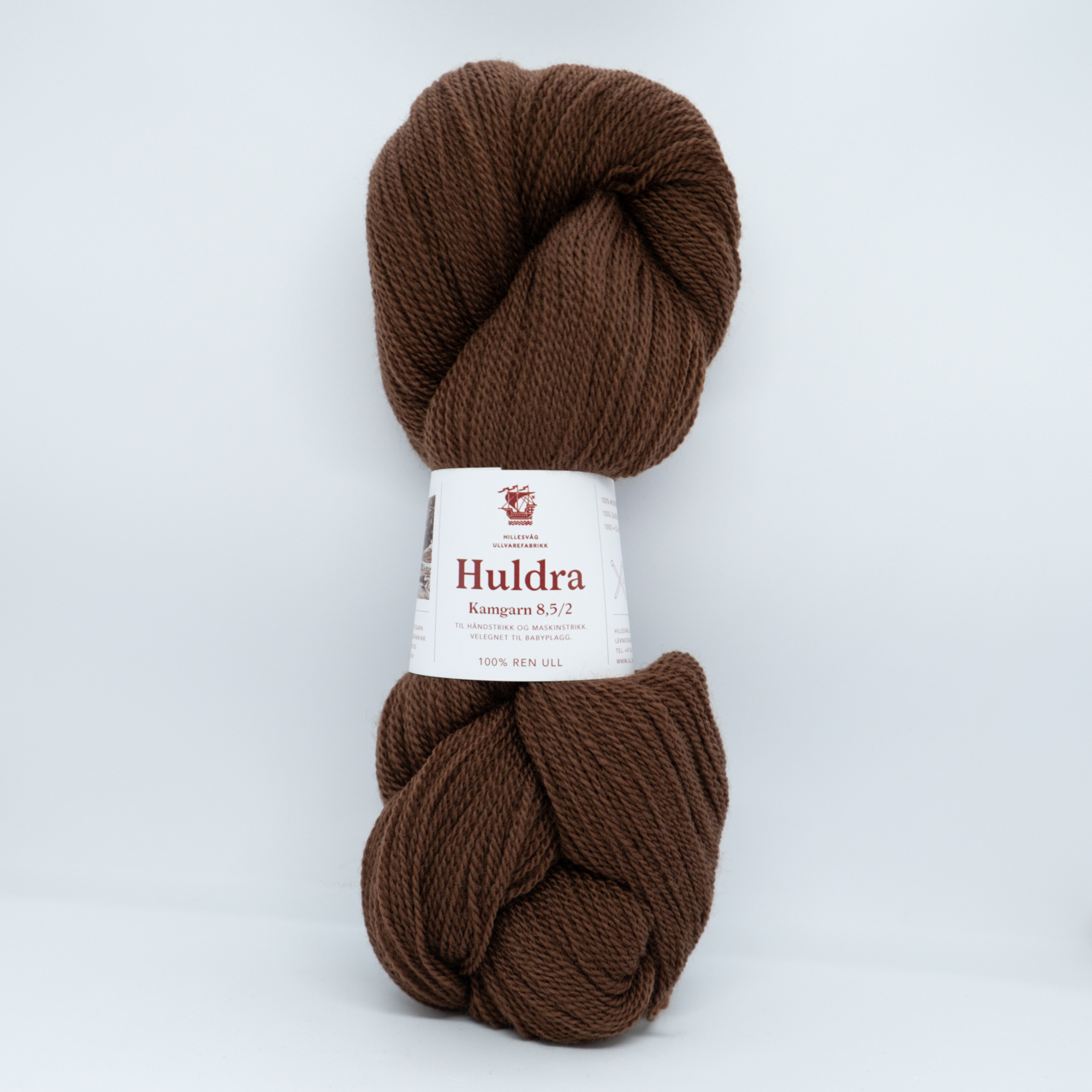 Huldra kamgarn 8,5/2, brun (100 g hesper) - Bilde 2