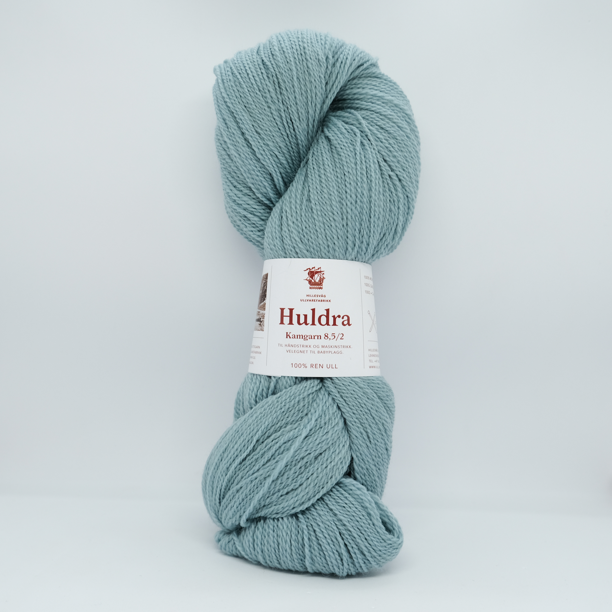 Huldra kamgarn 8,5/2, lys turkisblå (100 g hesper) - Bilde 2