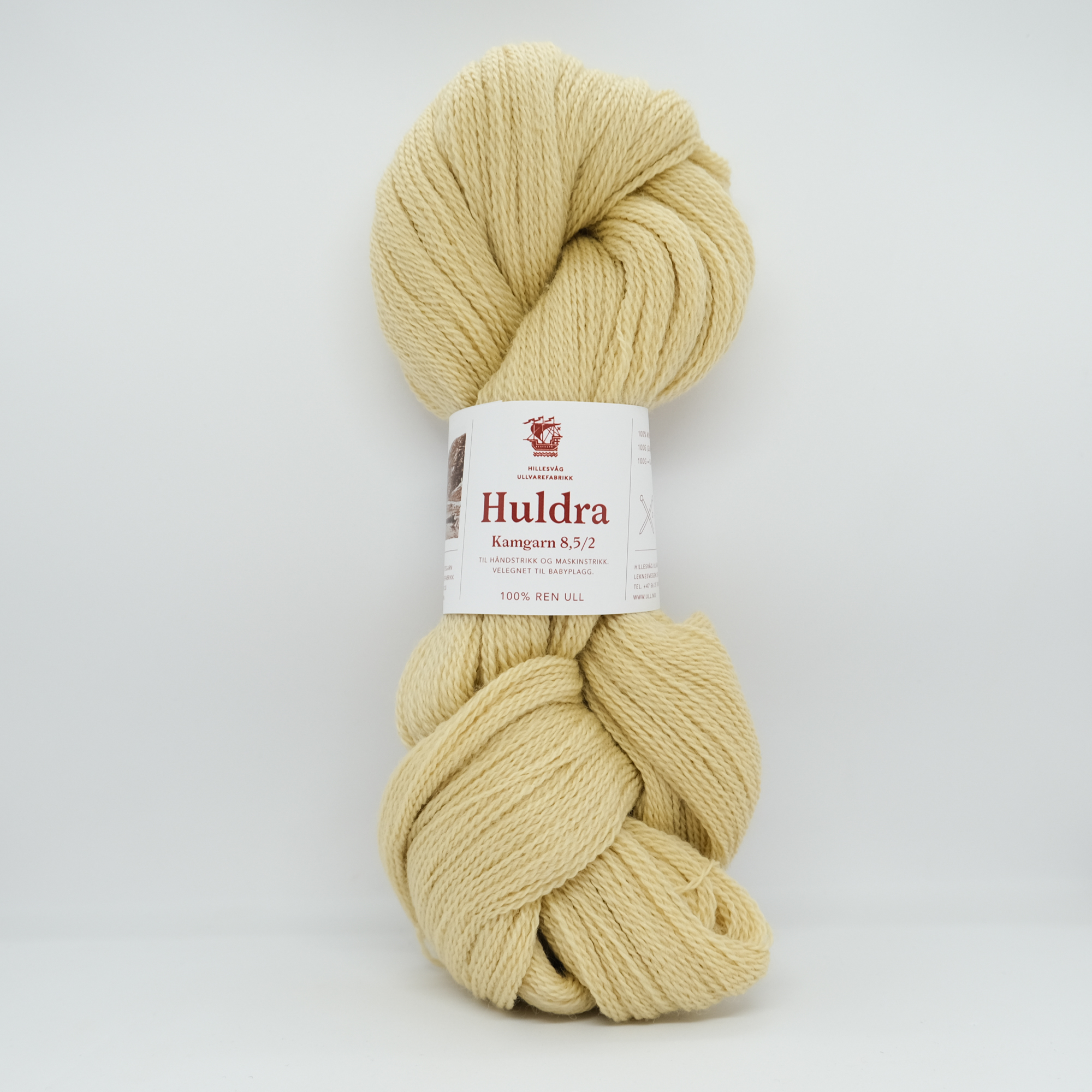 Huldra kamgarn 8,5/2, ecru (100 g hesper) - Bilde 2