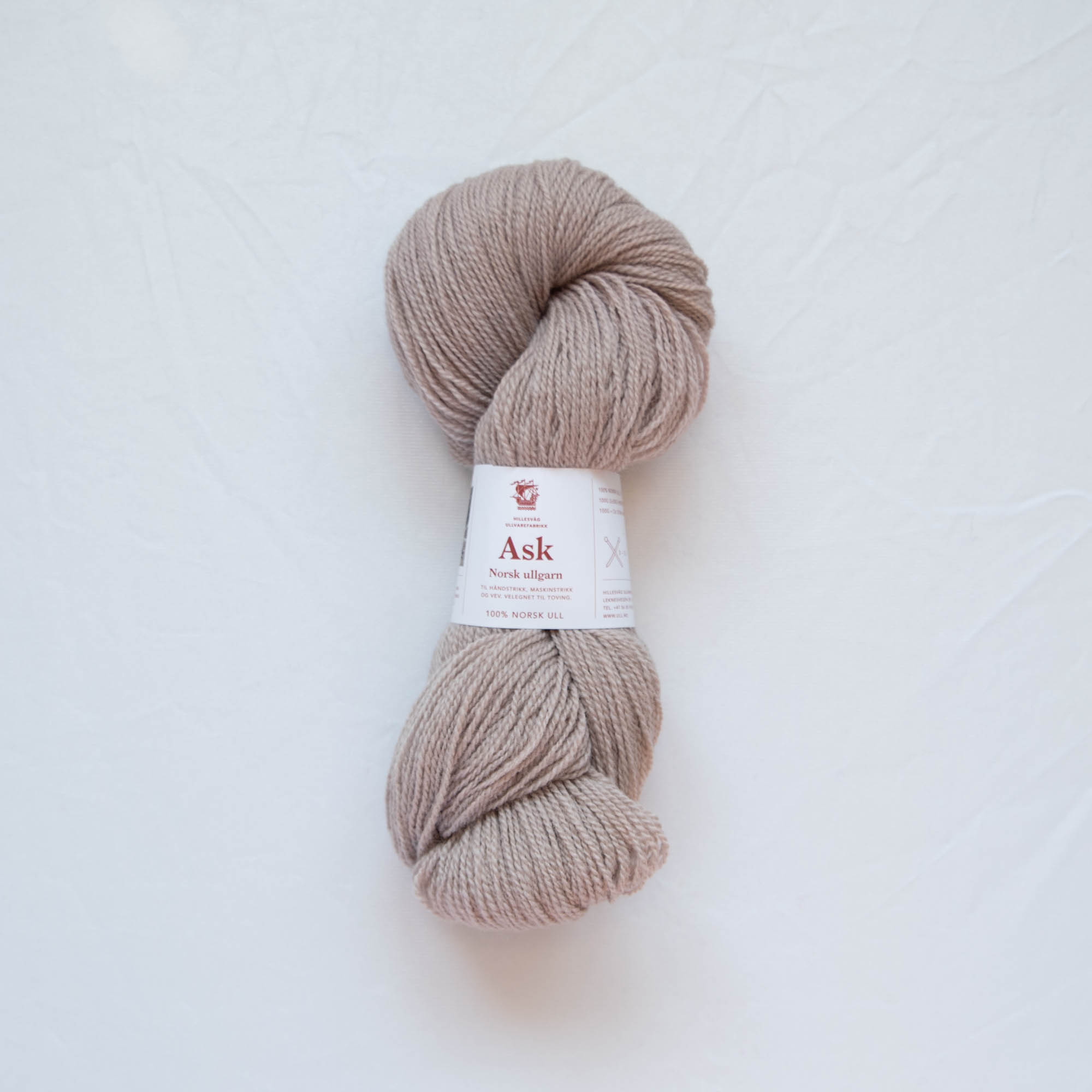 Ask ullgarn, beige - Bilde 2