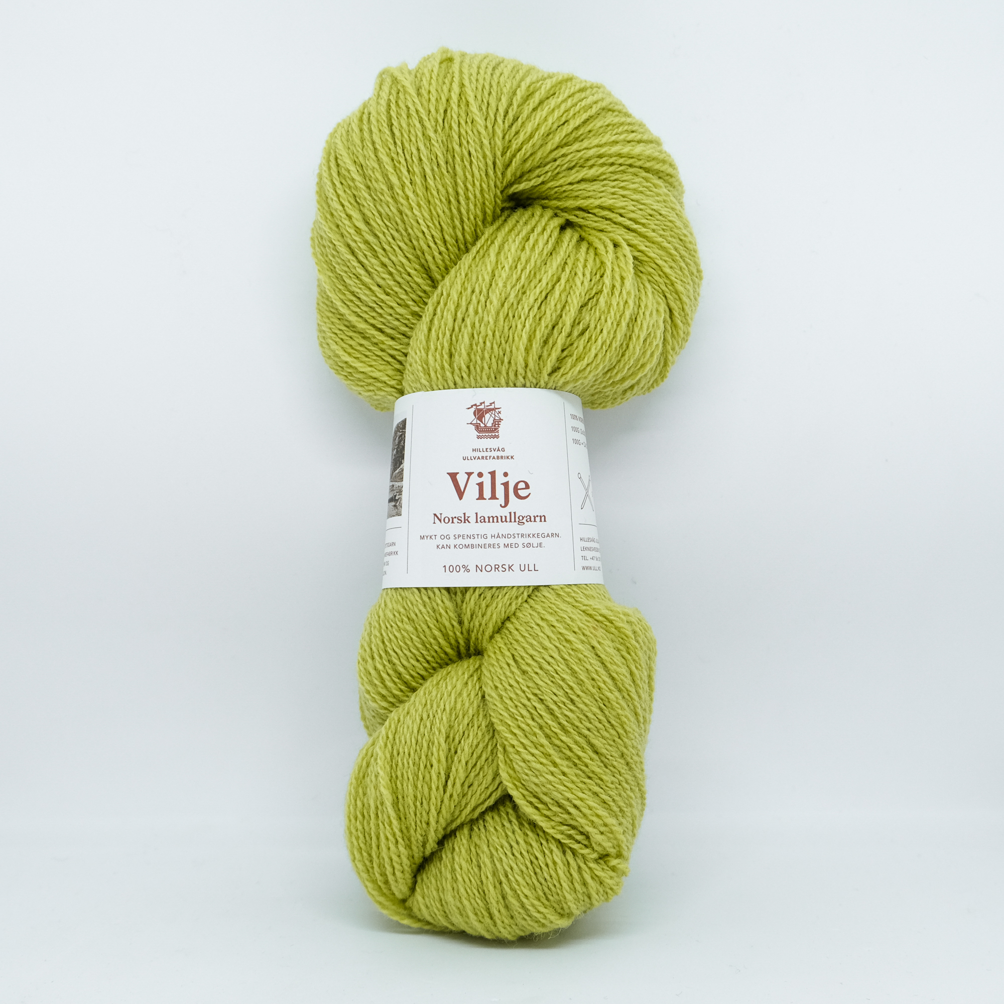 Vilje lamullgarn, lys grønn