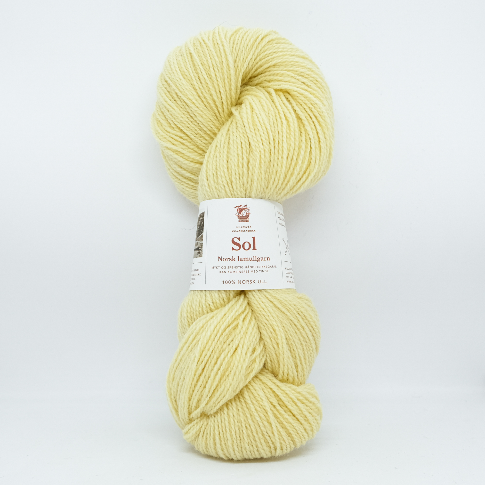 Sol lamullgarn, lys gul