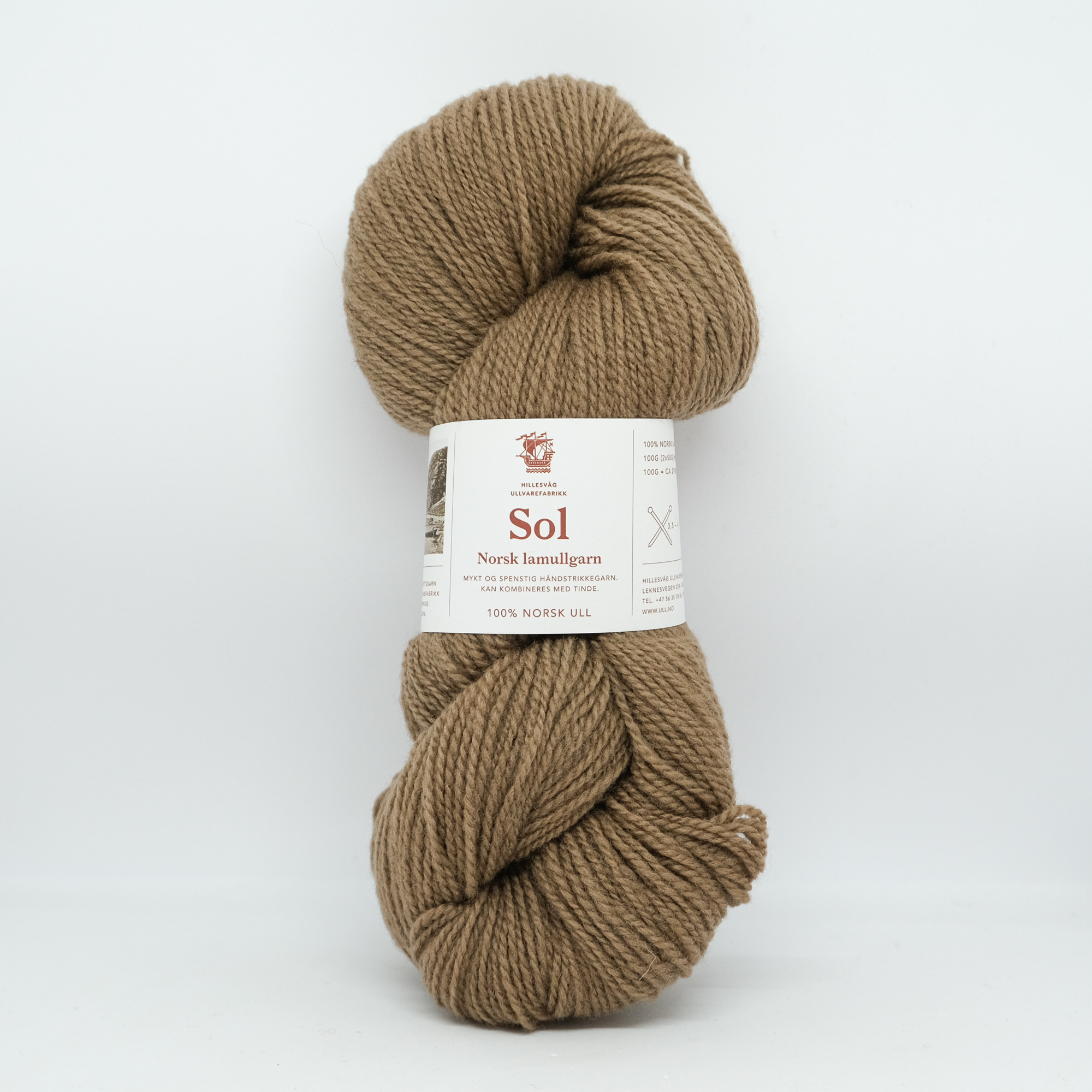 Sol lamullgarn, mellombrun