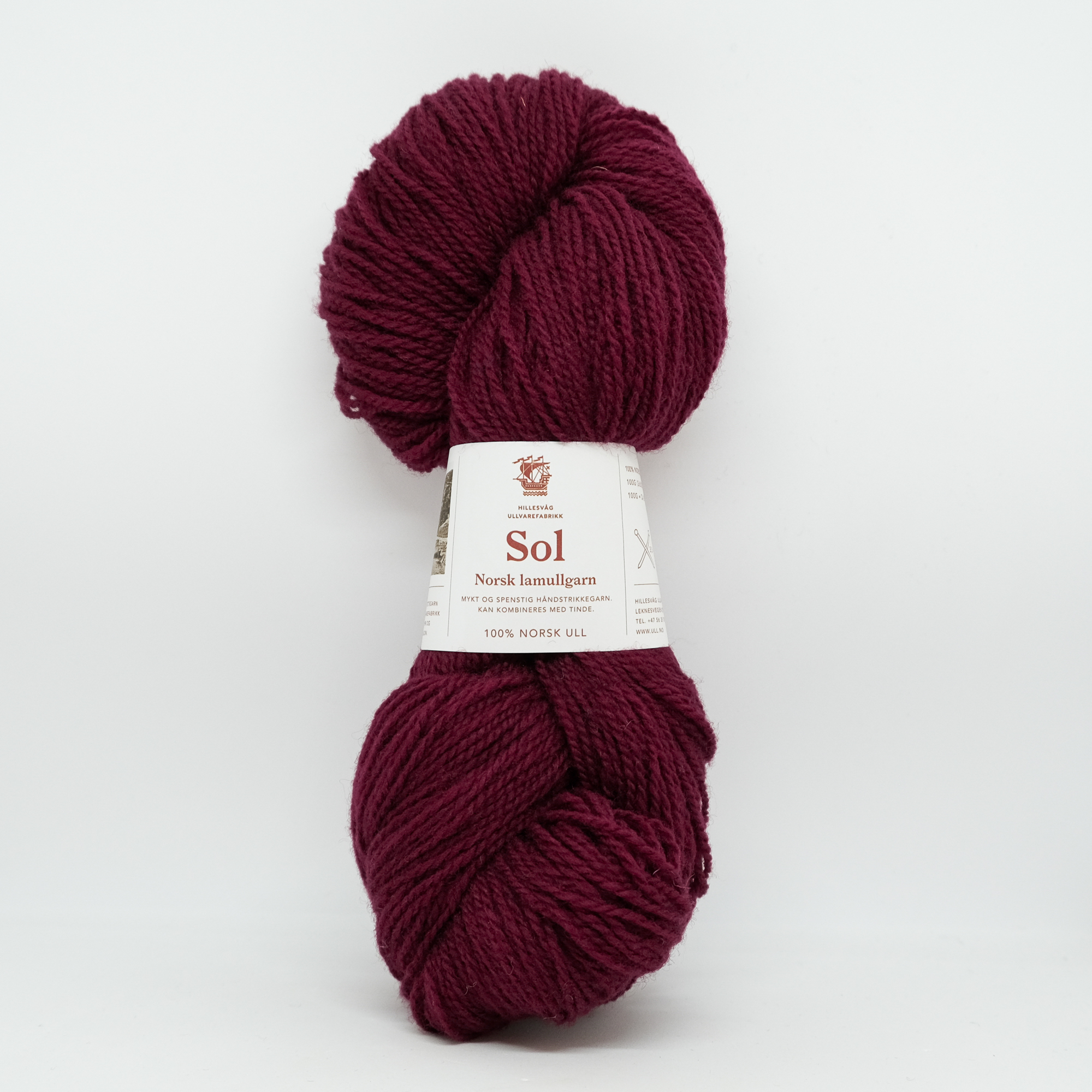 Sol lamullgarn, burgunder