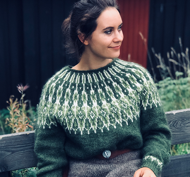 Tusseladd genser, turkis - Bilde 4