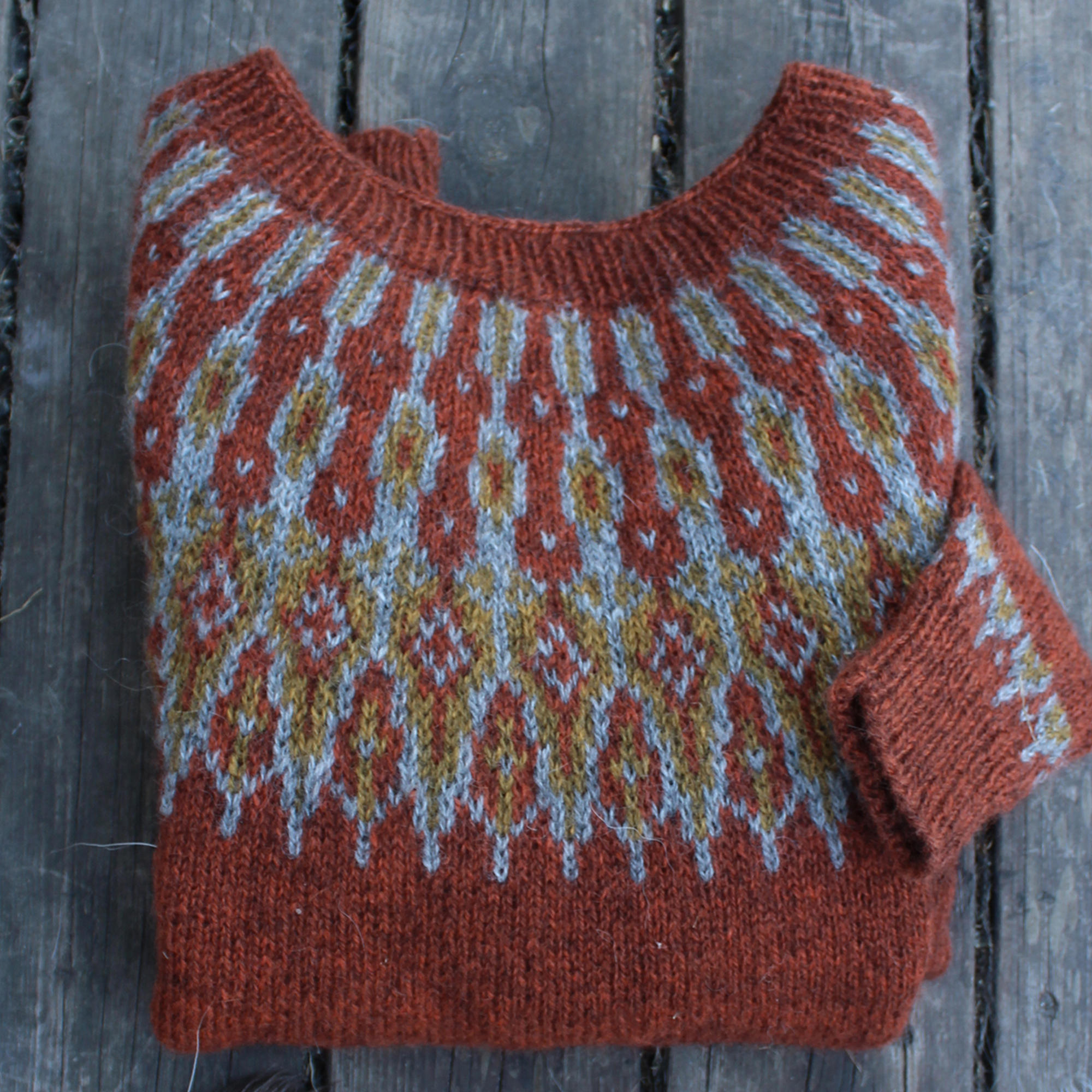 Tusseladd genser, turkis - Bilde 3