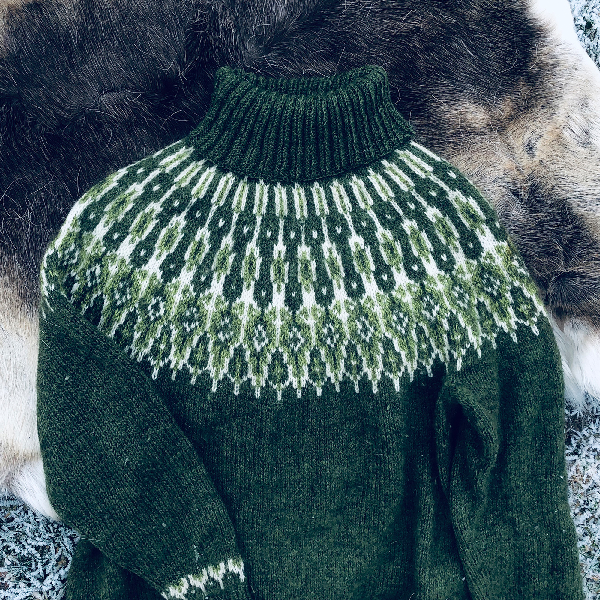 Tusseladd genser, turkis - Bilde 2