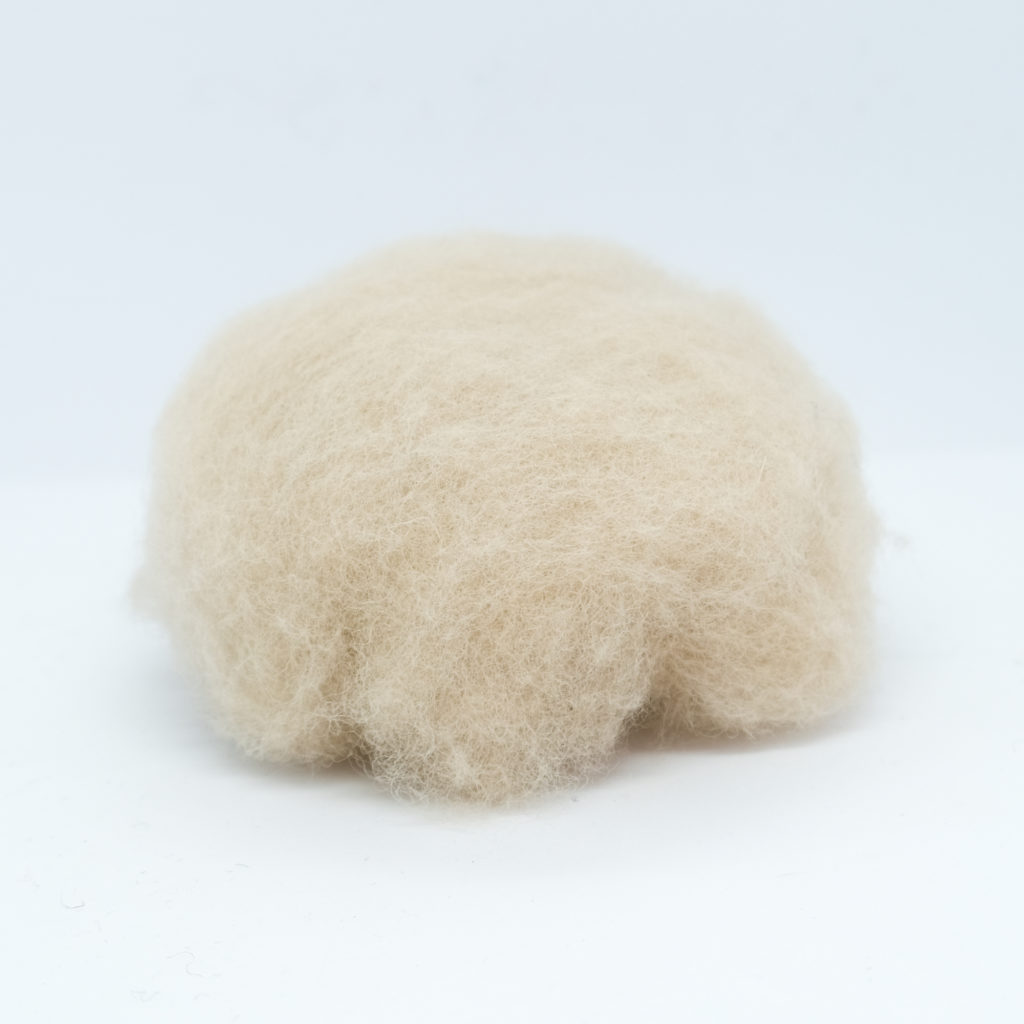 Kardet ull, beige