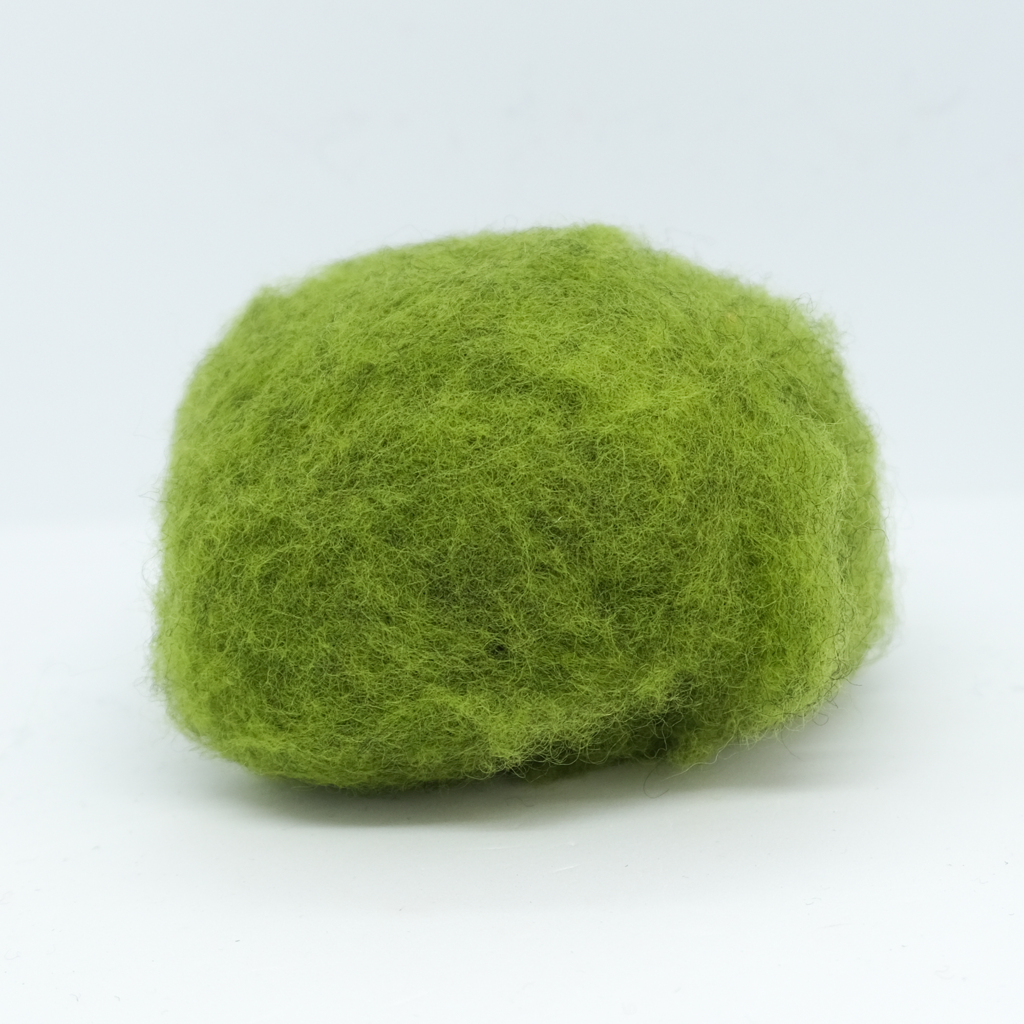 Kardet ull, melert gressgrønn