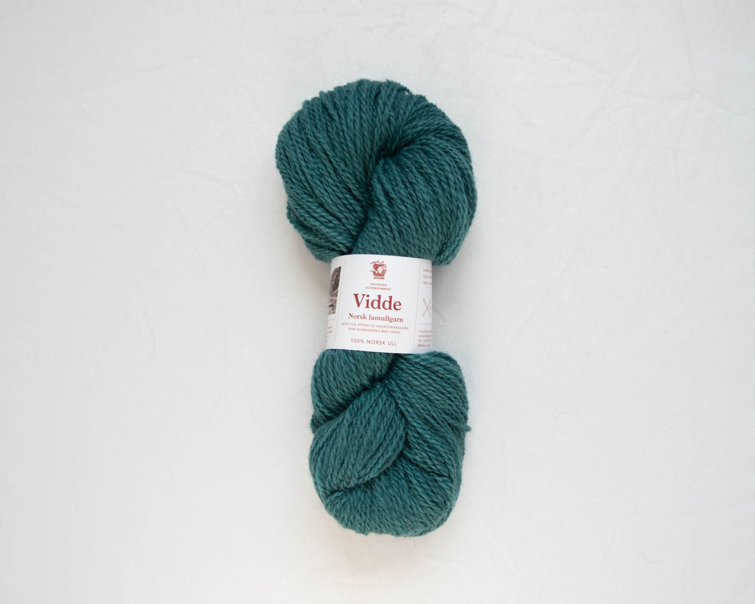 Vidde lamullgarn, petrolgrønn - Bilde 2