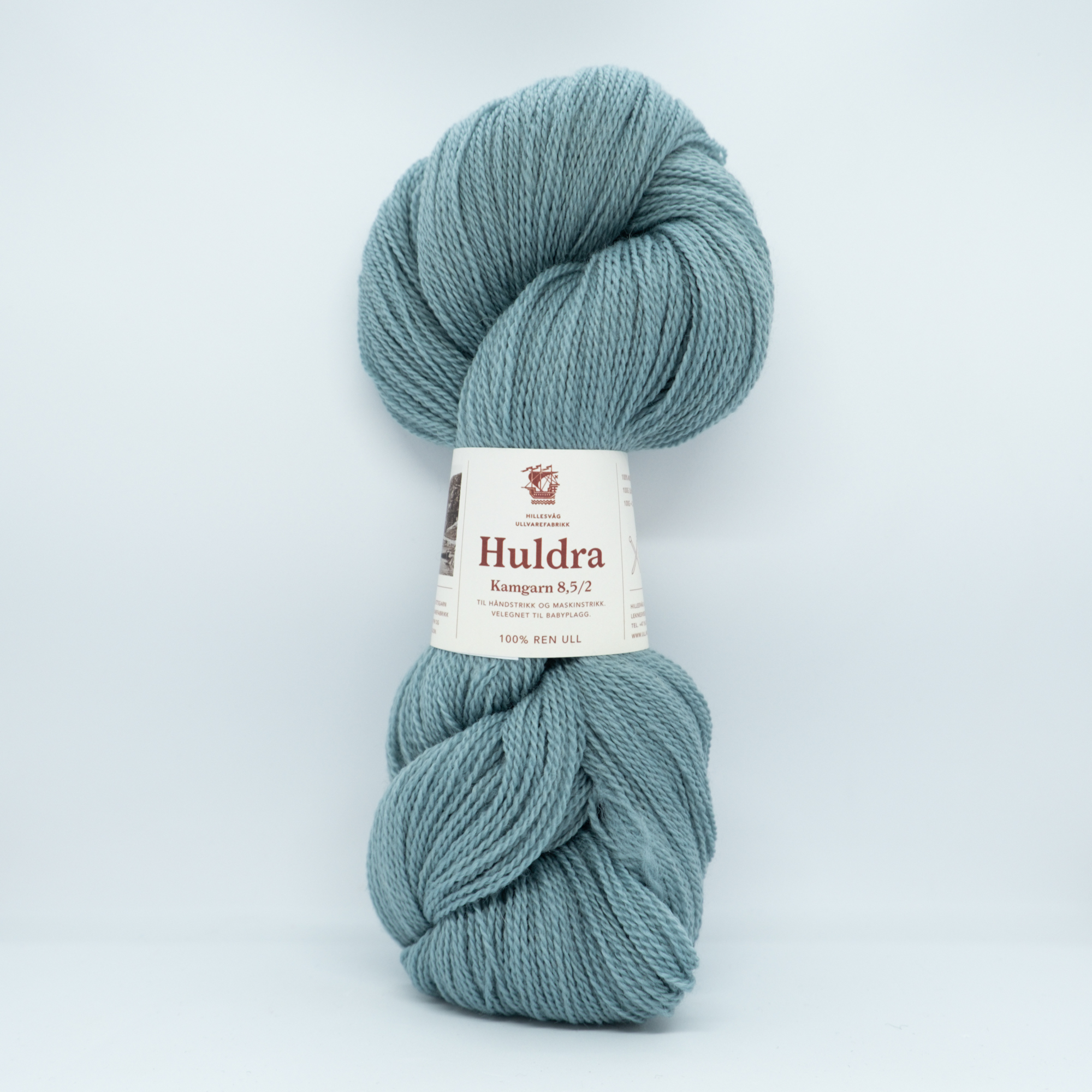 Huldra kamgarn 8,5/2, lys gråblå (100 g hesper) - Bilde 2