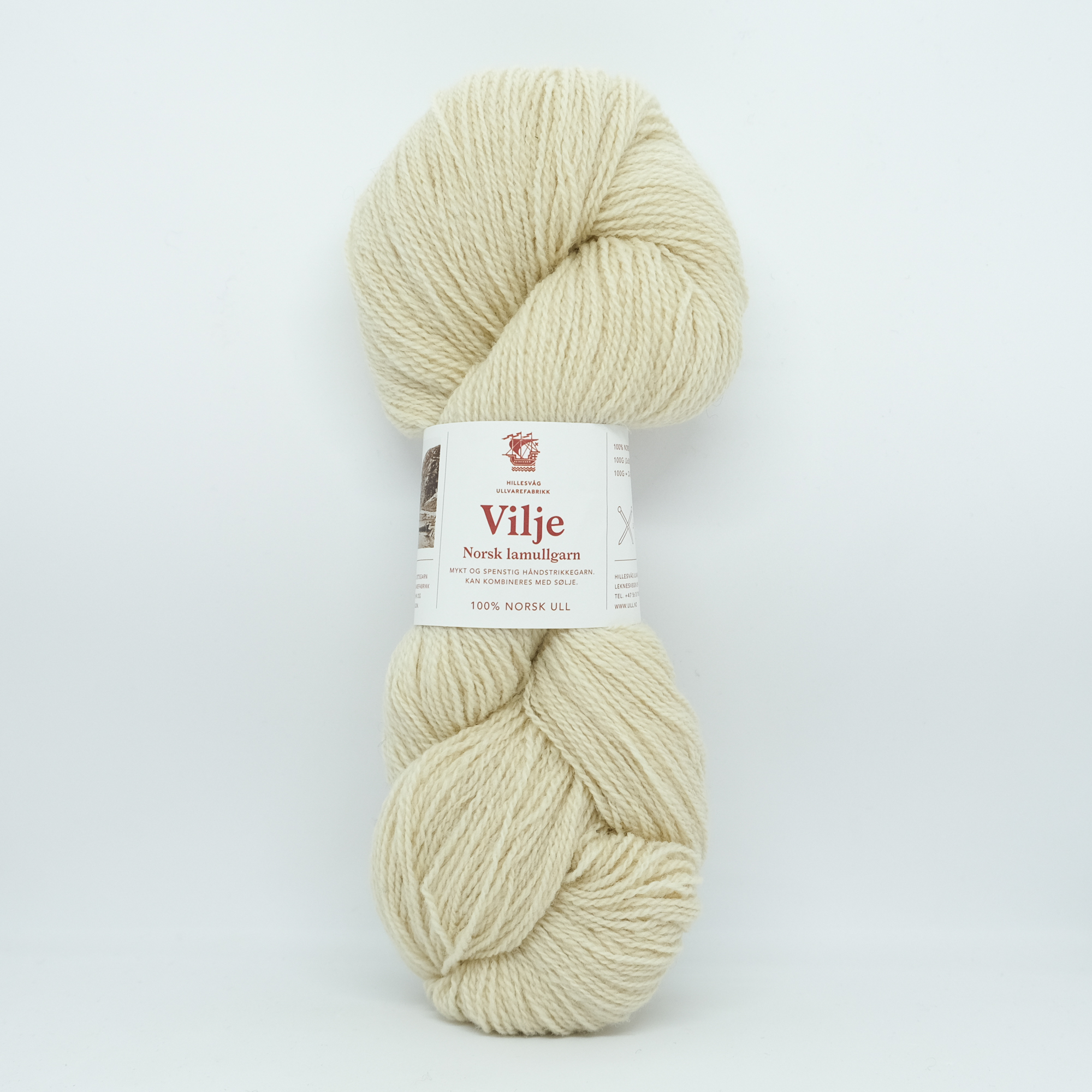 Vilje lamullgarn, ecru
