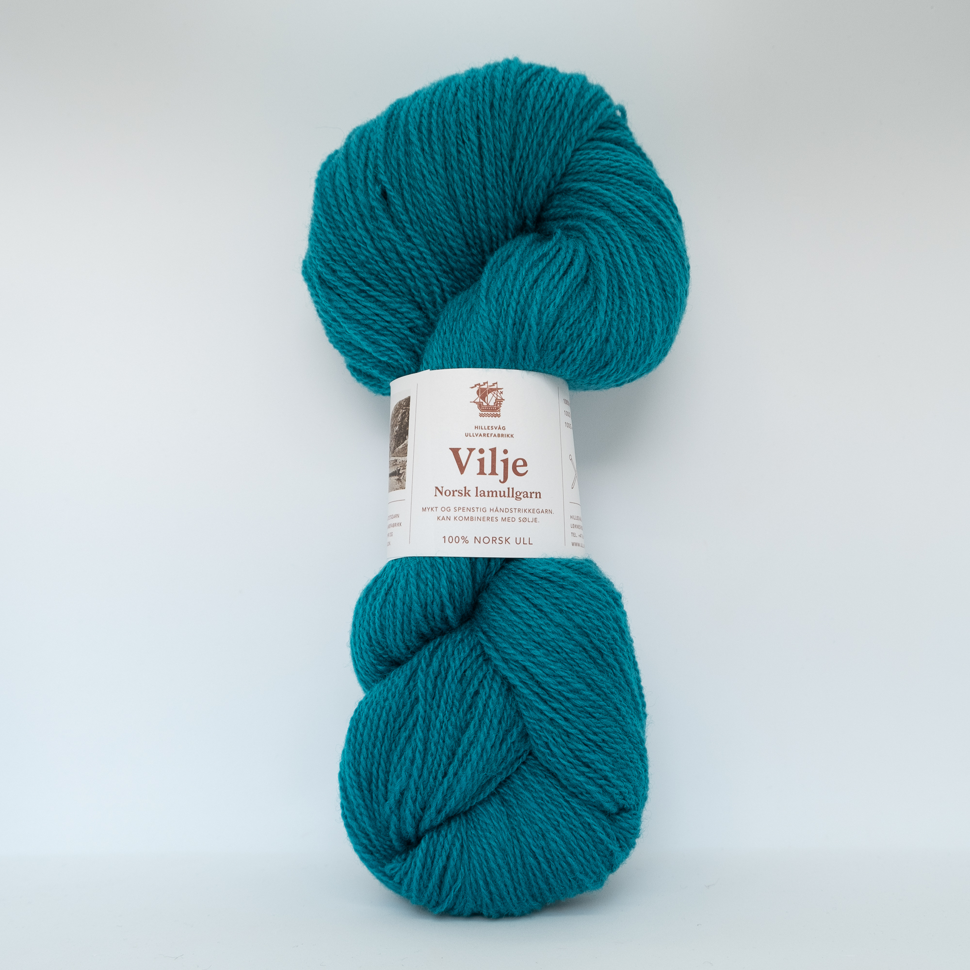 Vilje lamullgarn, lys petrol