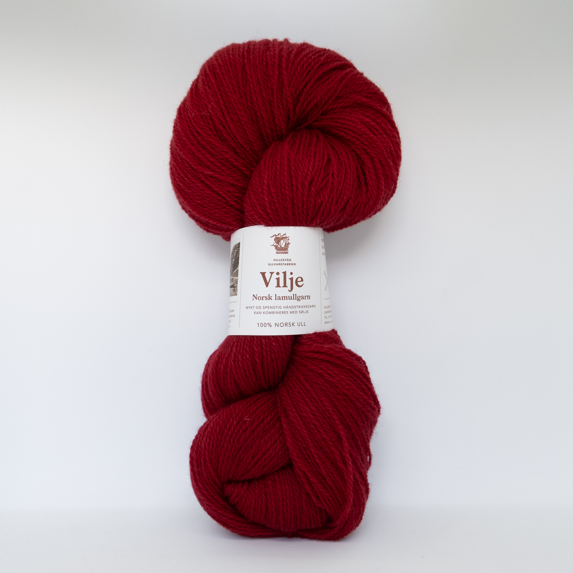 Vilje lamullgarn, lys burgunder