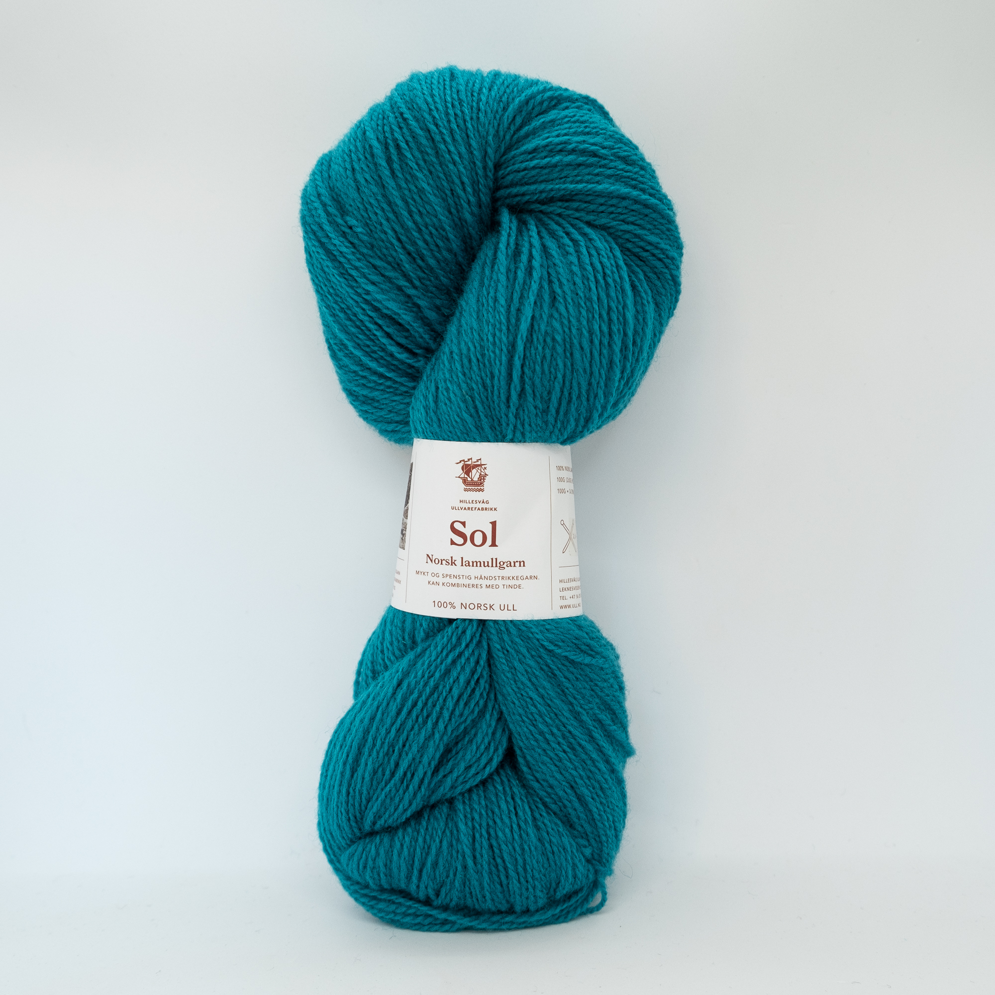 Sol lamullgarn, lys petrol