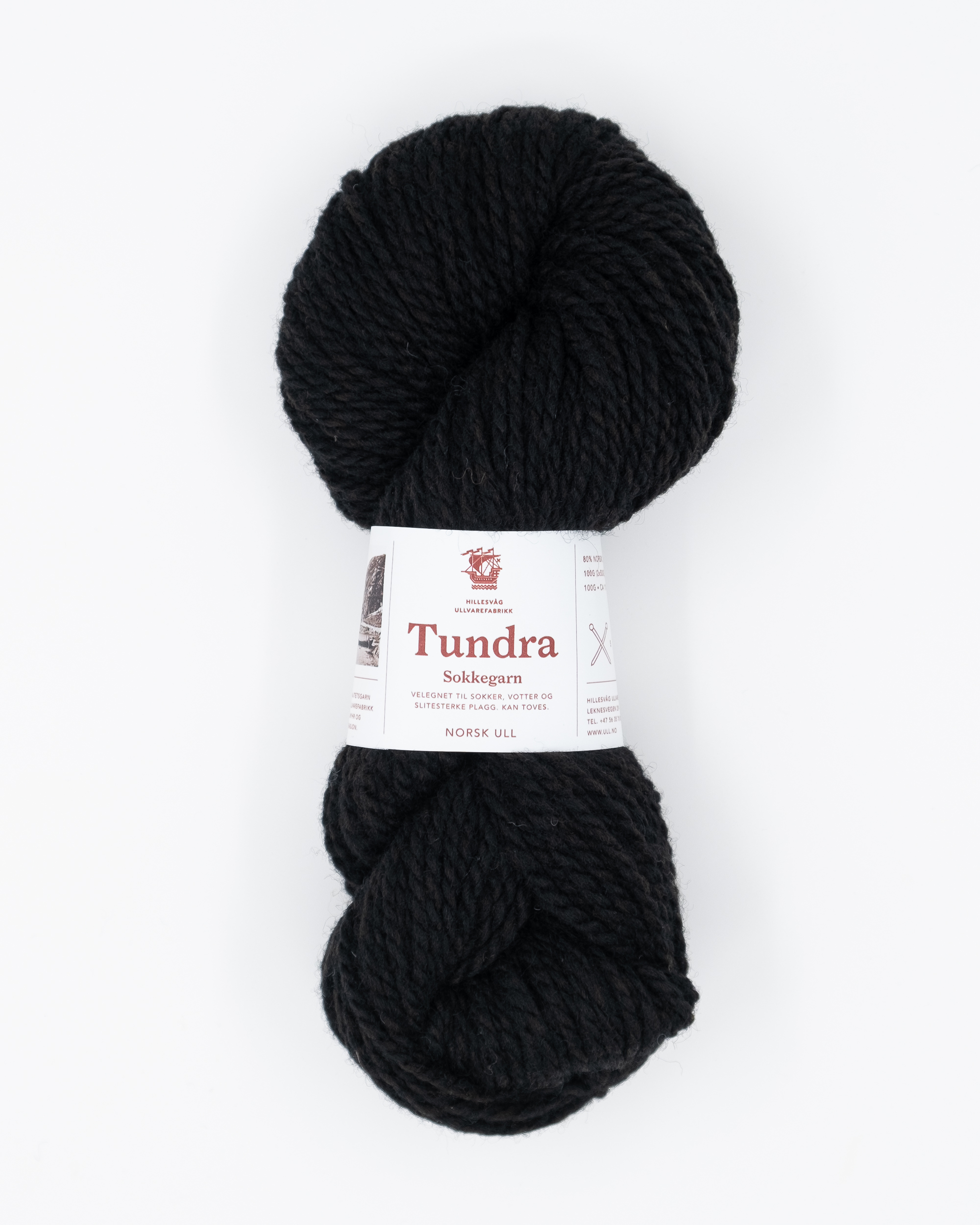 Tundra sokkegarn, svart