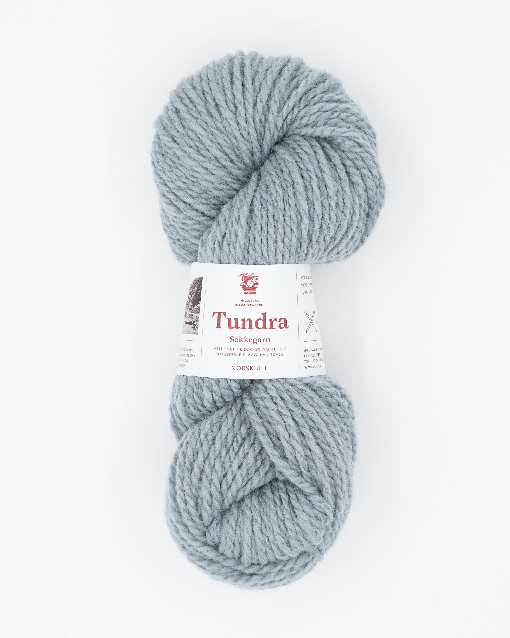 Tundra sokkegarn, støvet gråblå