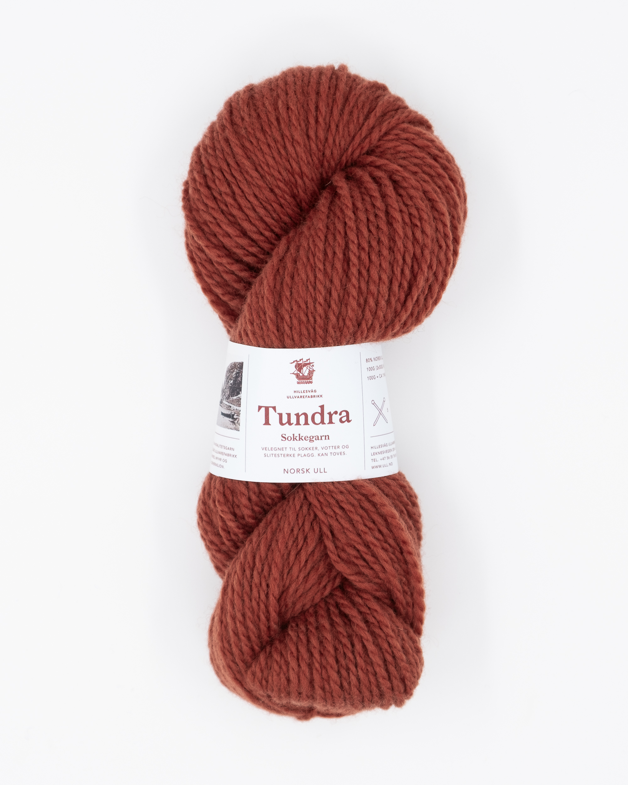 Tundra sokkegarn, kobberrød