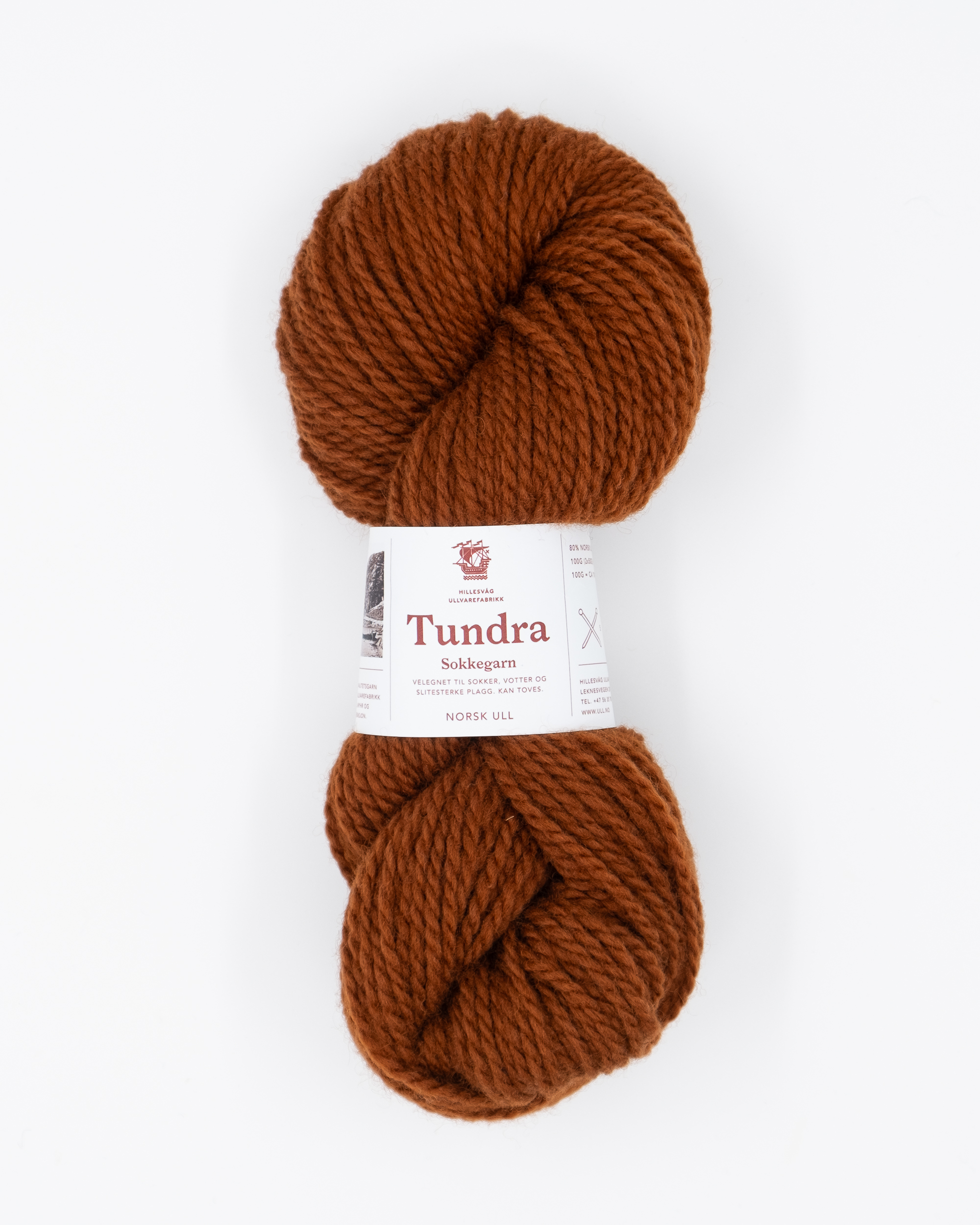 Tundra sokkegarn, kobberbrun