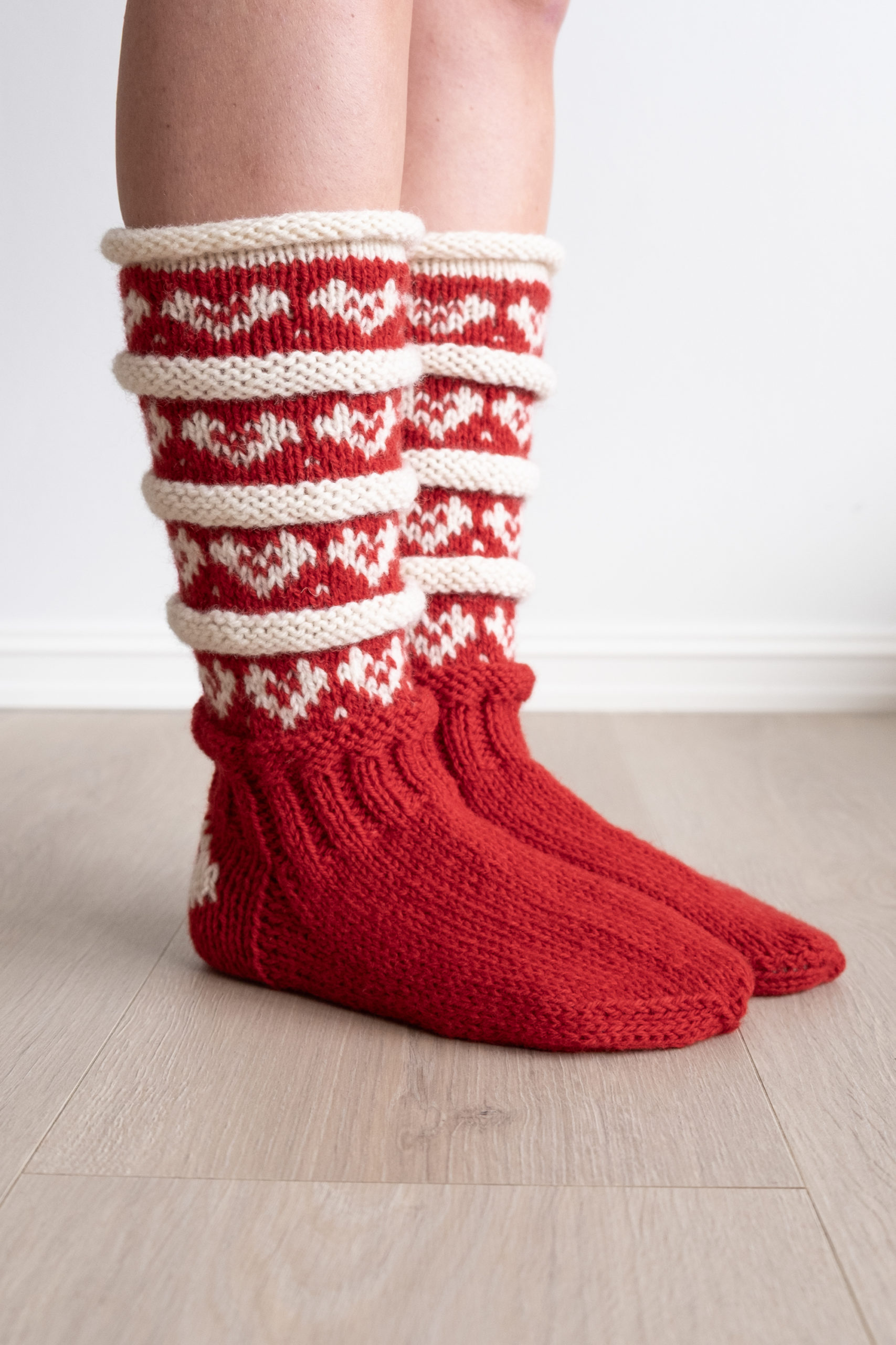 Julesokker, bonderød (garnpakke) - Bilde 4