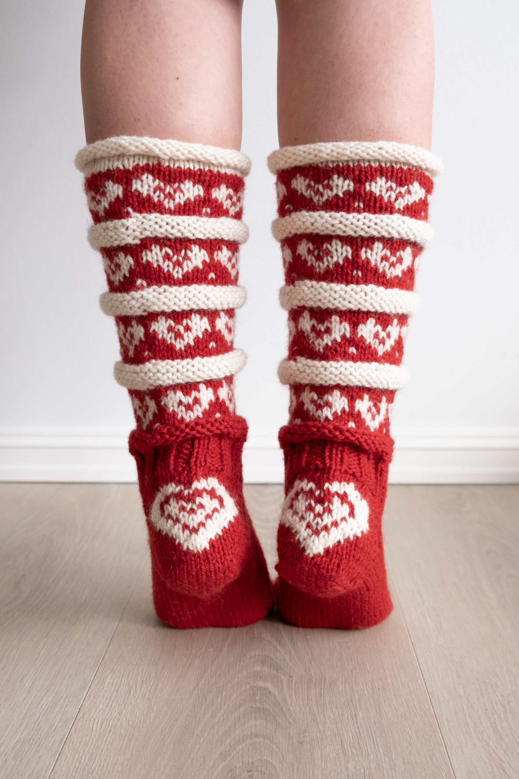 Julesokker, bonderød (garnpakke) - Bilde 6