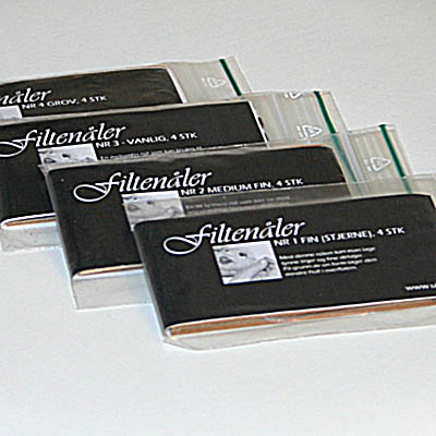 Filtenål nr. 2 - Medium, 4 stk Blå