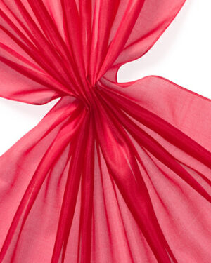 Pongee silke 90 cm - 20 g/m, dyp rød
