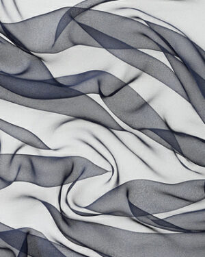 Silkechiffon 110 cm - 18 g/m, marineblå