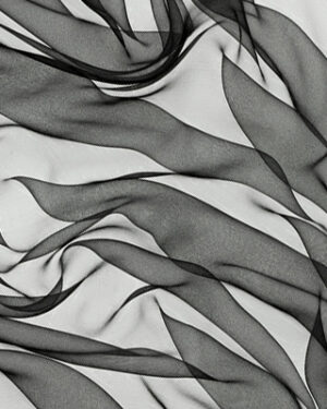 Silkechiffon 110 cm - 18 g/m, svart