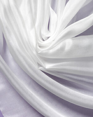 Pongee silke 140 cm - 28 g/m, hvit