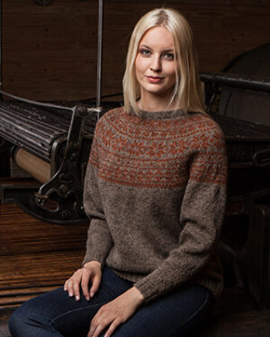 Rosegenser med rundfelling (Norsk Pelsullgarn) - oppskrift